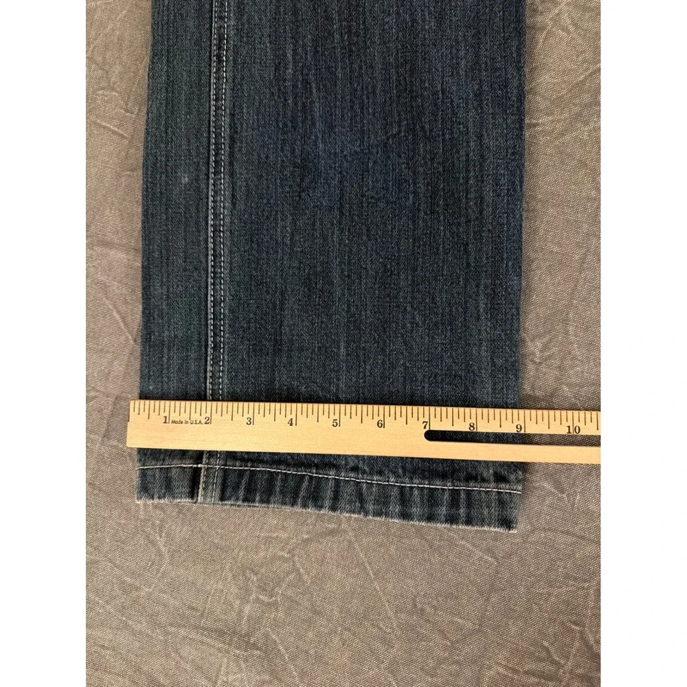 Sacred Cult Jeans Mens 32x32 Straight Graphic Skull Blue Streetwear 7th Y2K